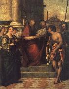Sebastiano del Piombo St.John Chrysosbtom with Saints Catherine, Mary Magdalene,and lucia,and john the Evangelish,John the Baptist and Theodore china oil painting artist